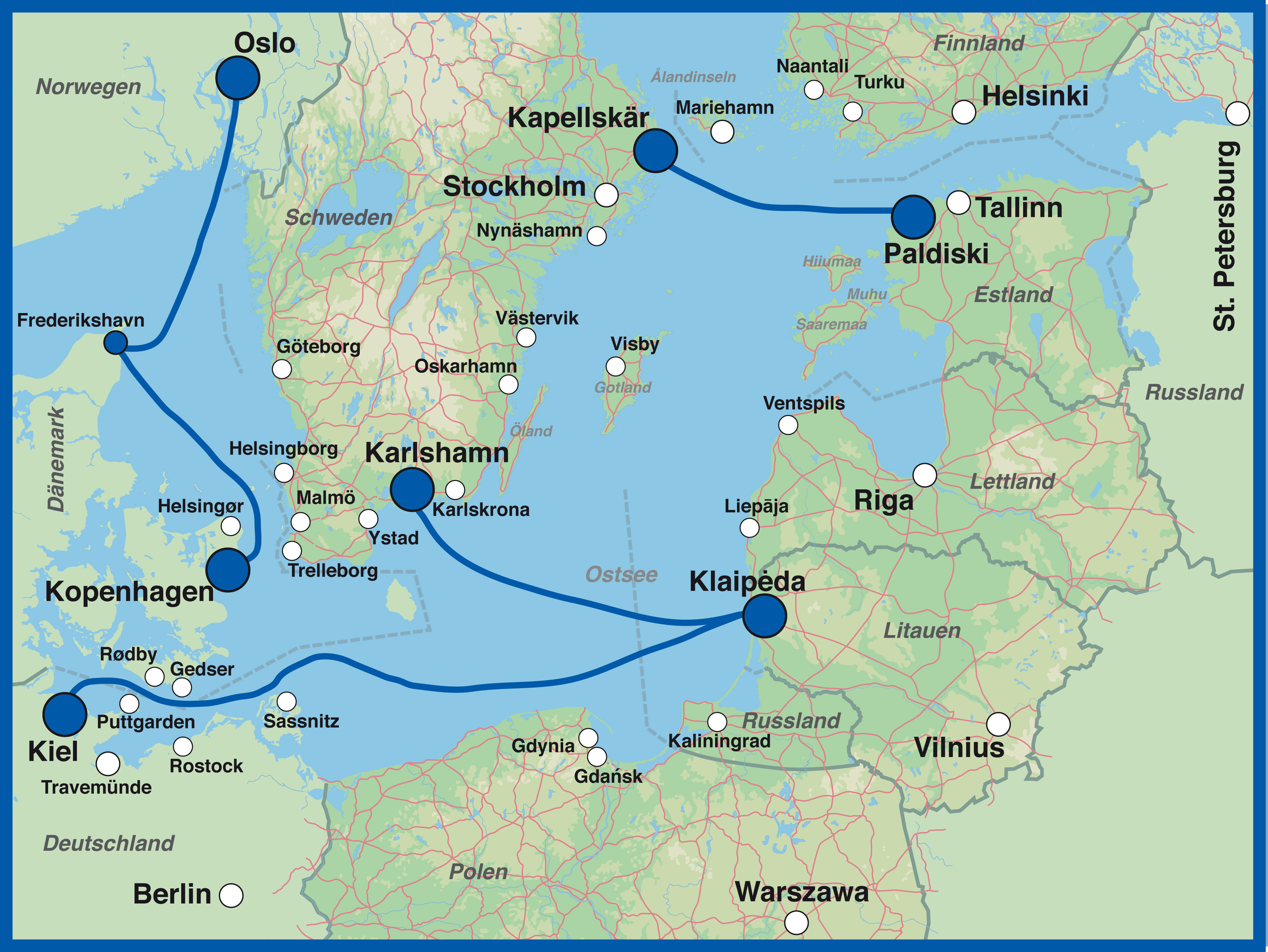 Fähre von Kiel - Klaipeda nach - Mare Baltikum Reisen